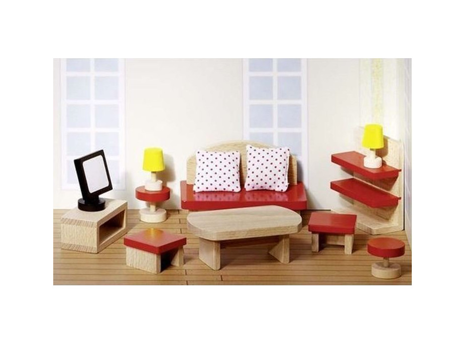 GOKI Nábytok pre bábiky: Obývacia izba Basic