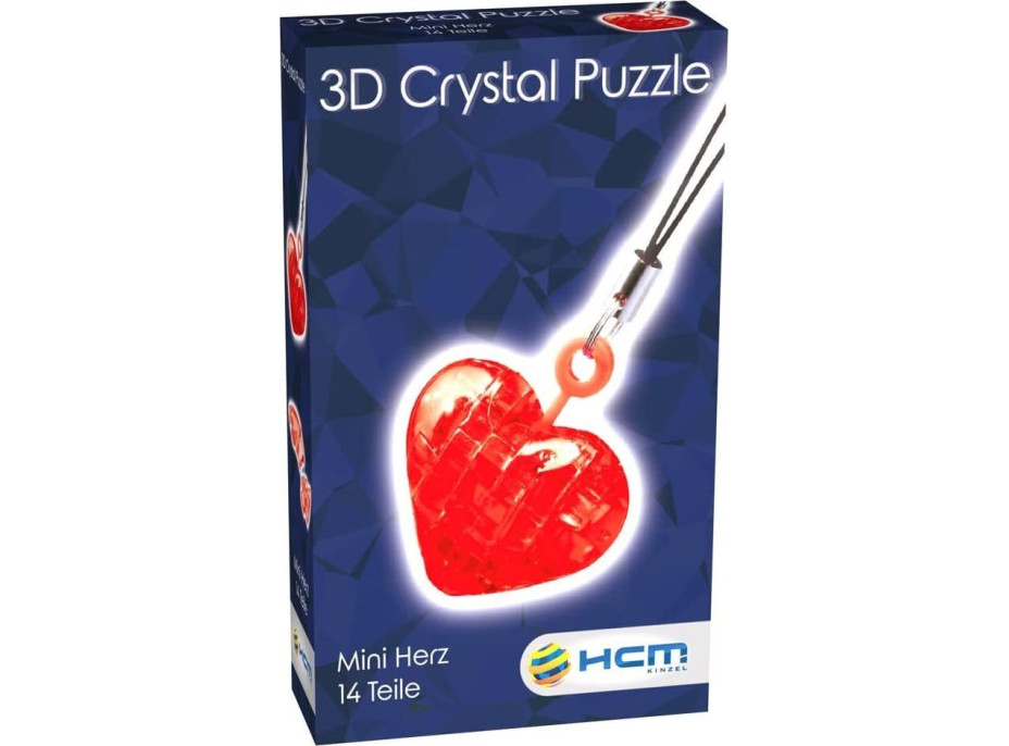 HCM KINZEL 3D Crystal puzzle prívesok Mini srdce 14 dielikov
