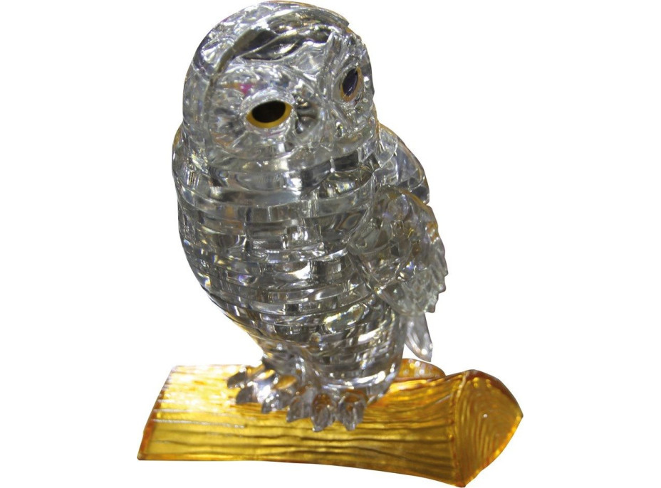 HCM KINZEL 3D Crystal puzzle Sova šedá 42 dielikov