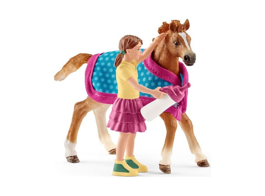 SCHLEICH Horse Club® 42361 Žriebä s dievčaťom a príslušenstvom