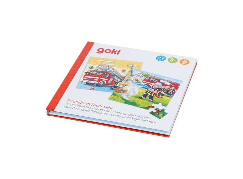 GOKI Magnetická puzzle kniha Hasičský zbor 2x20 dielikov