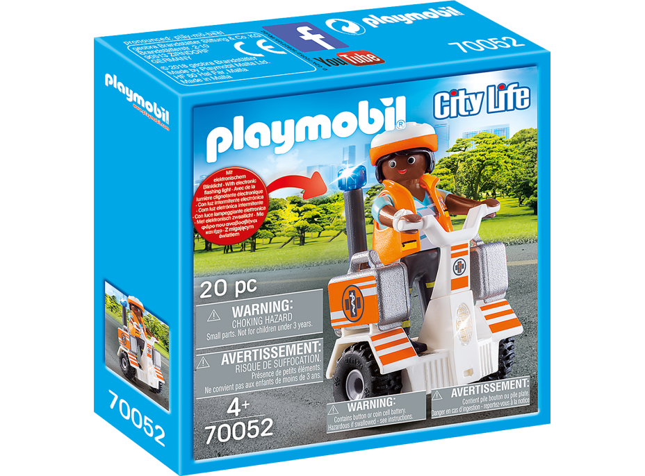 PLAYMOBIL® City Life 70052 Zásahová dvojkolka záchranárov so svetlami