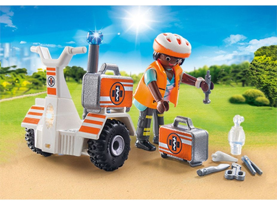 PLAYMOBIL® City Life 70052 Zásahová dvojkolka záchranárov so svetlami