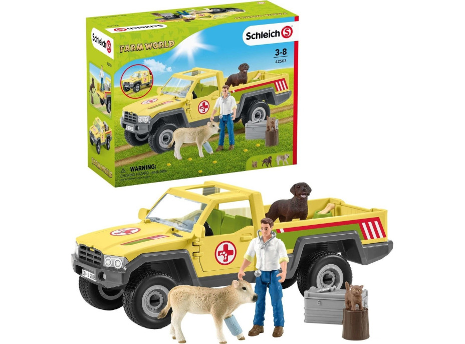 SCHLEICH Farm World® 42503 Záchranné terénne auto s veterinárom