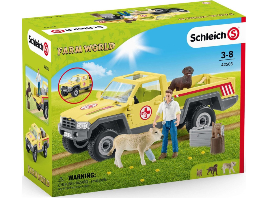 SCHLEICH Farm World® 42503 Záchranné terénne auto s veterinárom