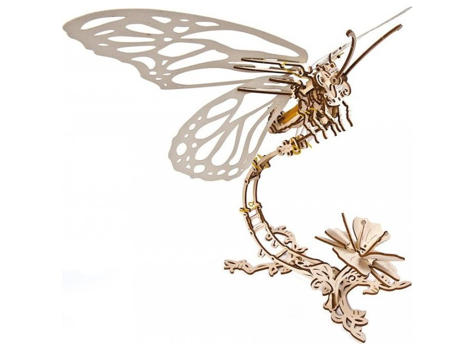 UGEARS 3D puzzle Motýľ s kvetinou 168 dielikov