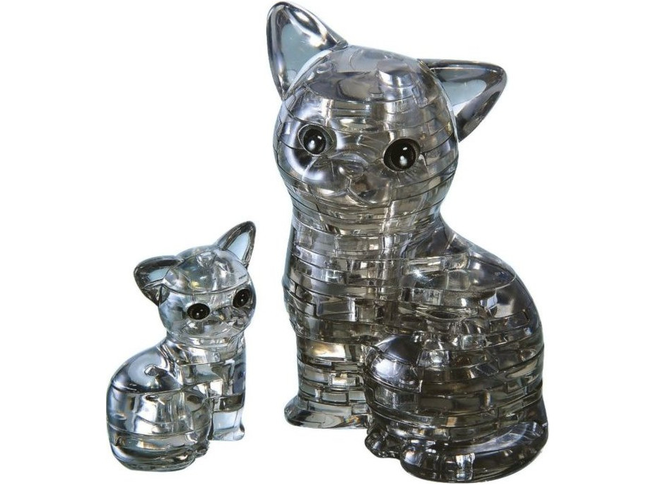 HCM KINZEL 3D Crystal puzzle Mačka s mačiatkom 49 dielikov