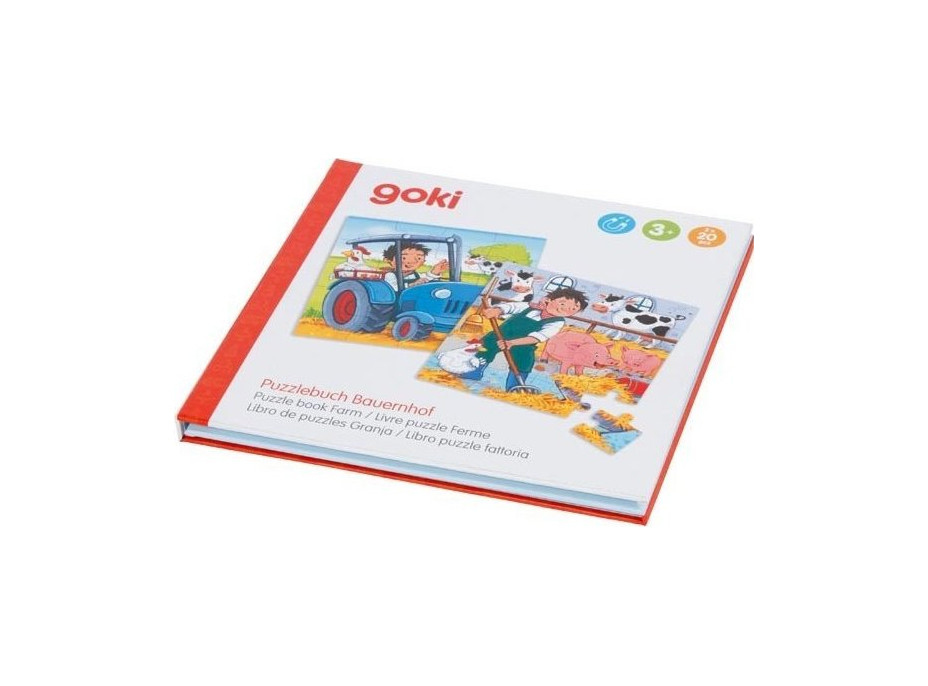 GOKI Magnetická puzzle kniha Statok 2x20 dielikov
