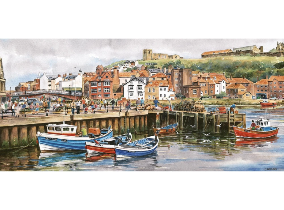 GIBSONS Panoramatické puzzle Whitby, Yorkshire 636 dielikov