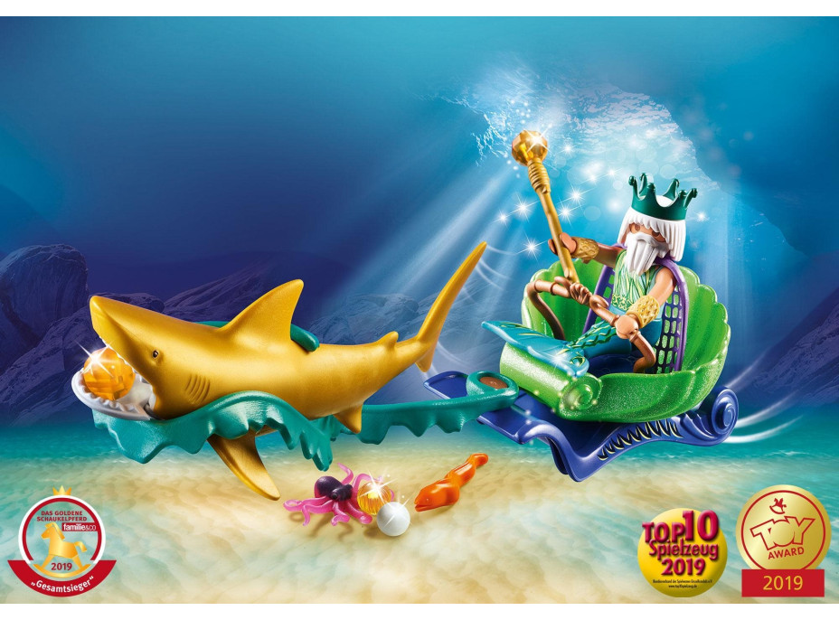 PLAYMOBIL® Magic 70097 Kráľ morí so žraločím kočiarom