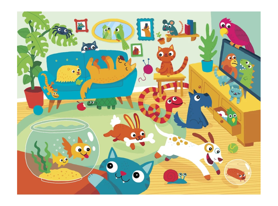 GIBSONS Puzzle Zvierací večierok 24 dielikov