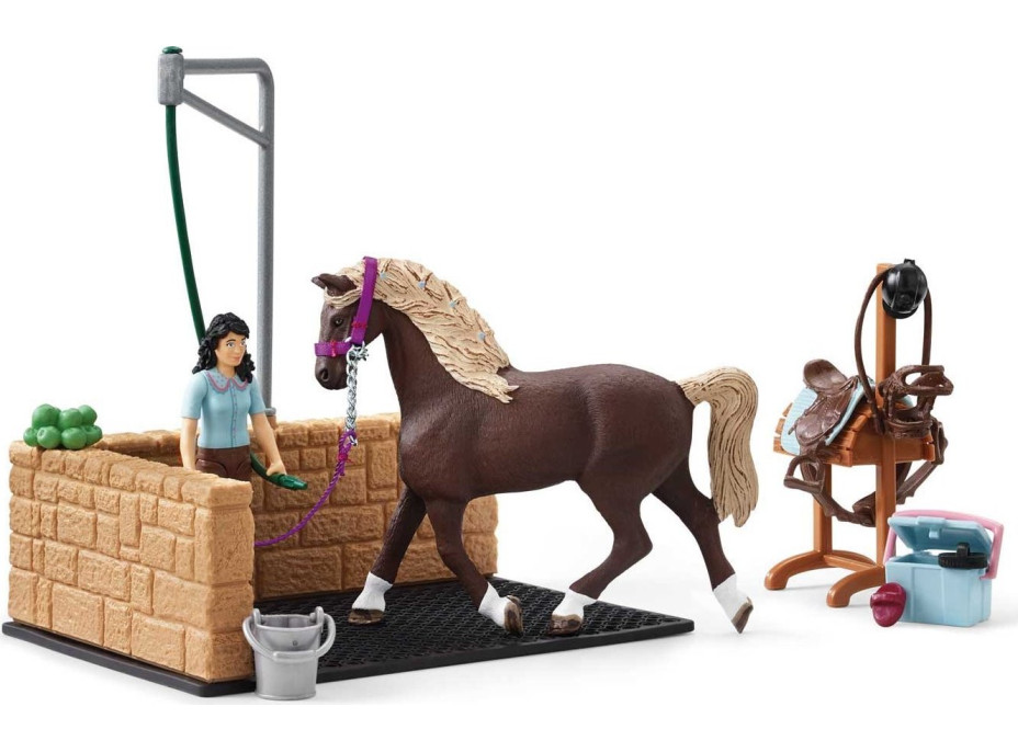 SCHLEICH Horse Club® 42438 Umývací box s Emily a Lunou