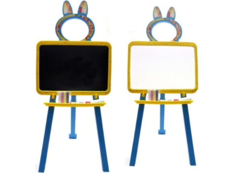 DOLONI Obojstranná magnetická tabuľa žltomodrá