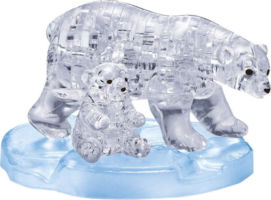 HCM KINZEL 3D Crystal puzzle Ľadová medvedica s mláďaťom 40 dielikov