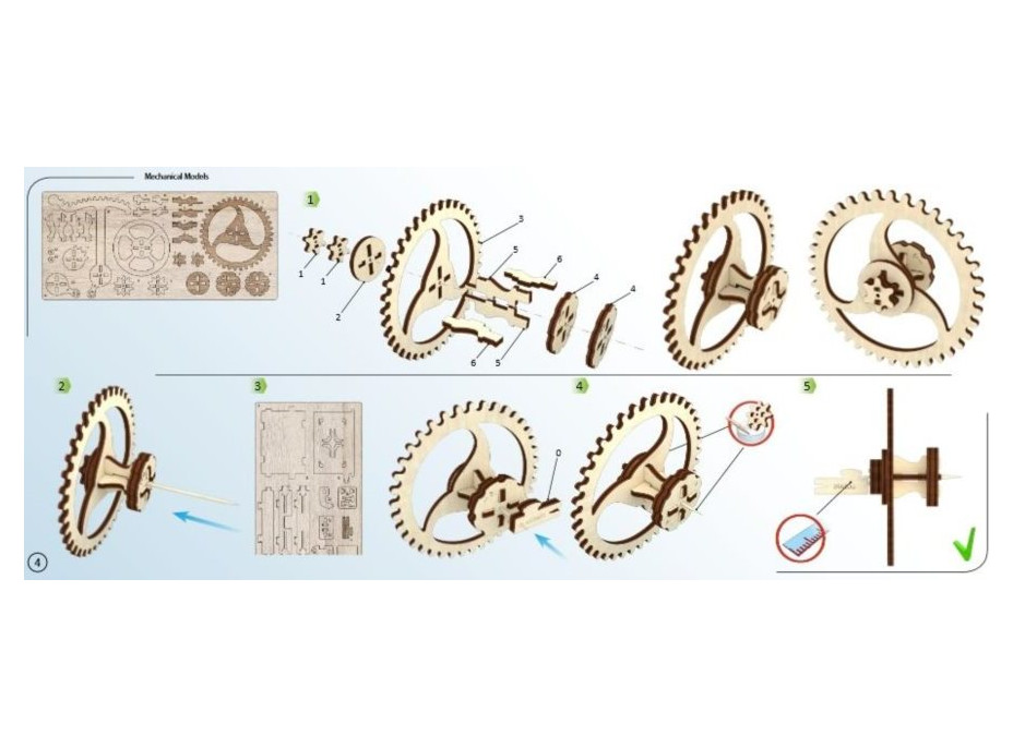 UGEARS 3D puzzle Mechanická krabička 61 dielikov