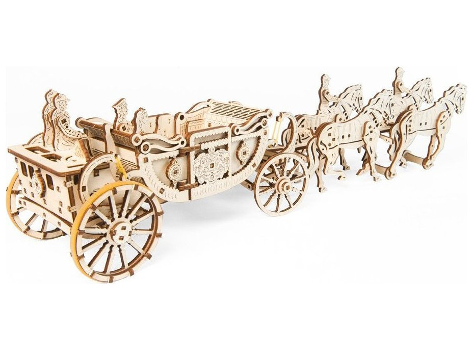 UGEARS 3D puzzle Kráľovský kočiar 290 dielikov