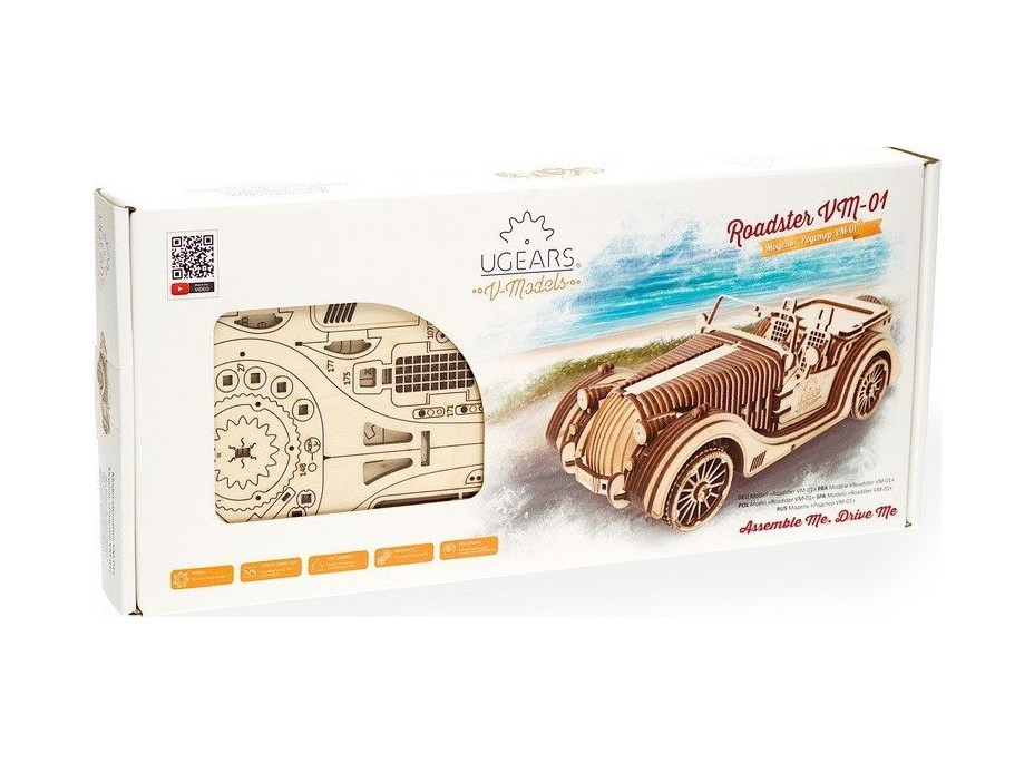 UGEARS 3D puzzle Roadster VM-01, 437 dielikov