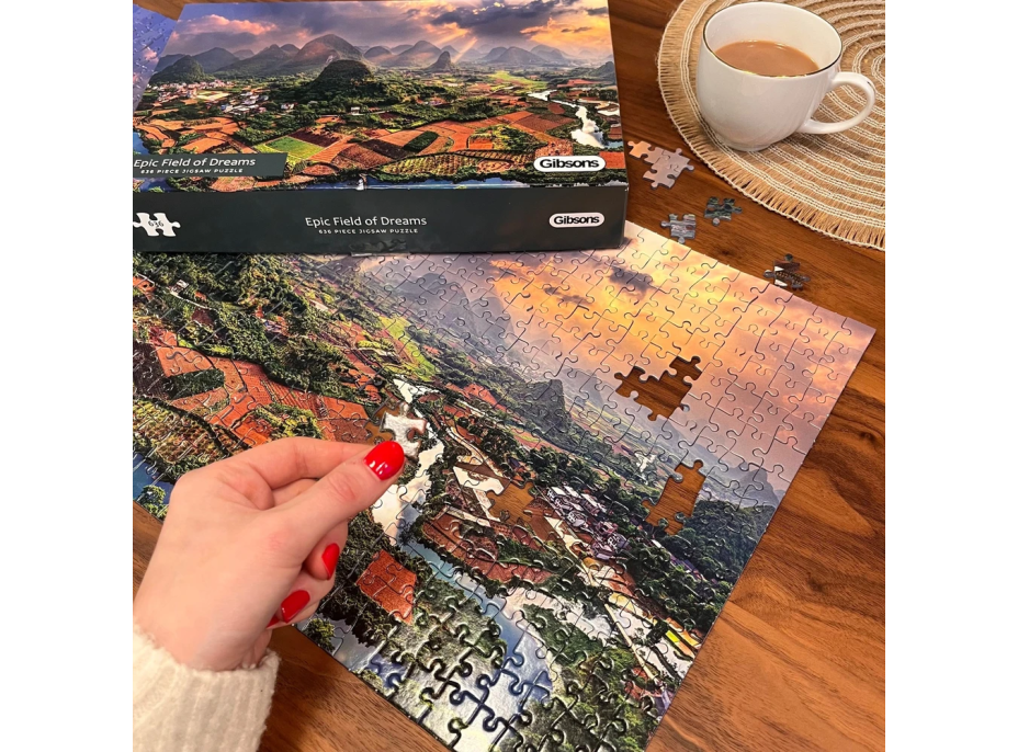 GIBSONS Panoramatické puzzle Impozantná krajina 636 dielikov