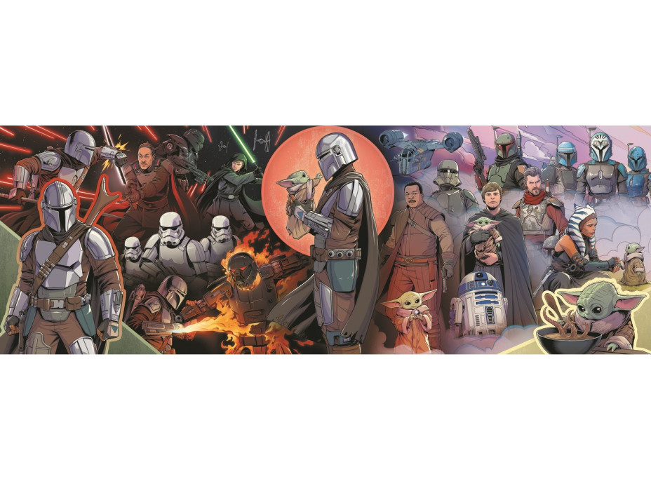 TREFL Panoramatické puzzle The Mandalorian: Dobrodružstvo 1000 dielikov