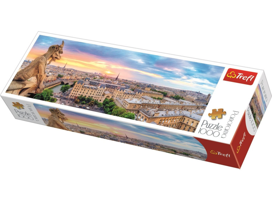 TREFL Panoramatické puzzle Výhľad z katedrály Notre-Dame 1000 dielikov