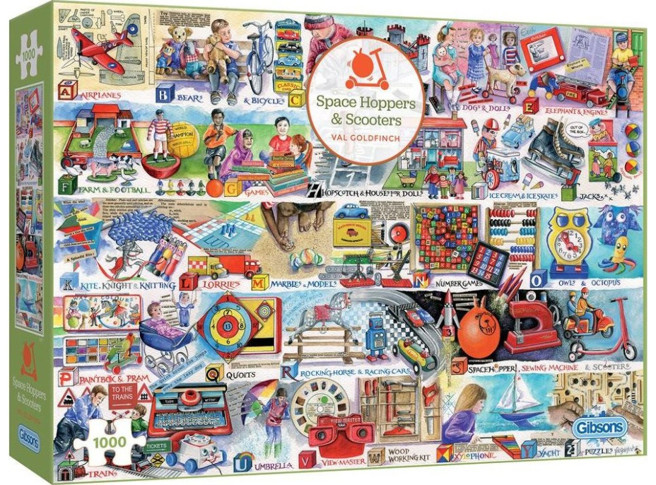 GIBSONS Puzzle Abeceda hier a hračiek 1000 dielikov