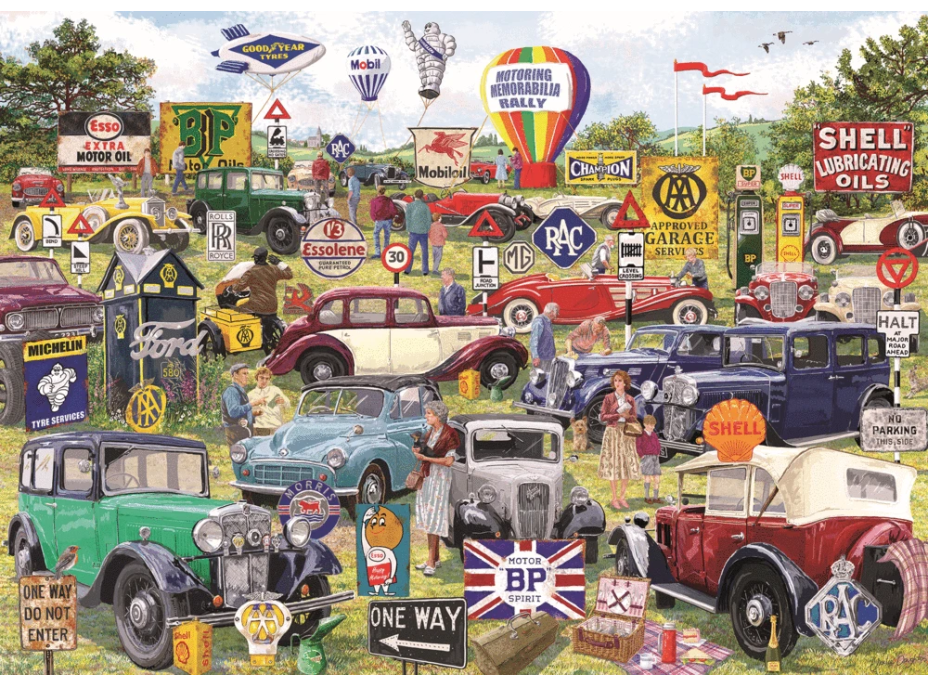 GIBSONS Puzzle Motoring Memorabilia Rally 1000 dielikov