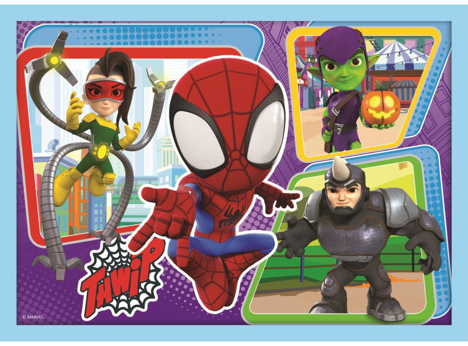 TREFL Puzzle Spidey a jeho úžasní priatelia 4v1 (12,15,20,24 dielikov)