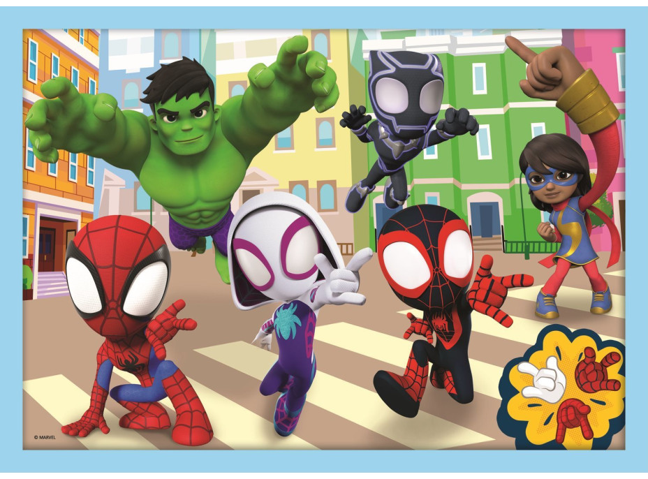 TREFL Puzzle Spidey a jeho úžasní priatelia 4v1 (12,15,20,24 dielikov)