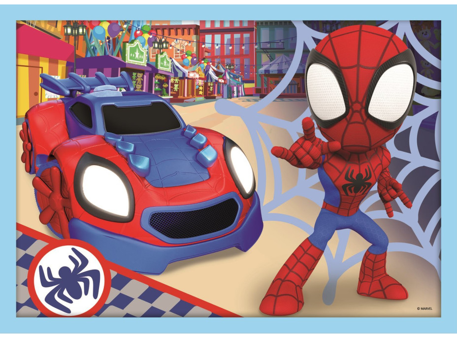 TREFL Puzzle Spidey a jeho úžasní priatelia 4v1 (12,15,20,24 dielikov)