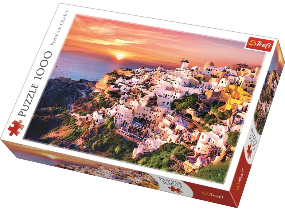 TREFL Puzzle Západ slnka nad Santorini, Grécko 1000 dielikov