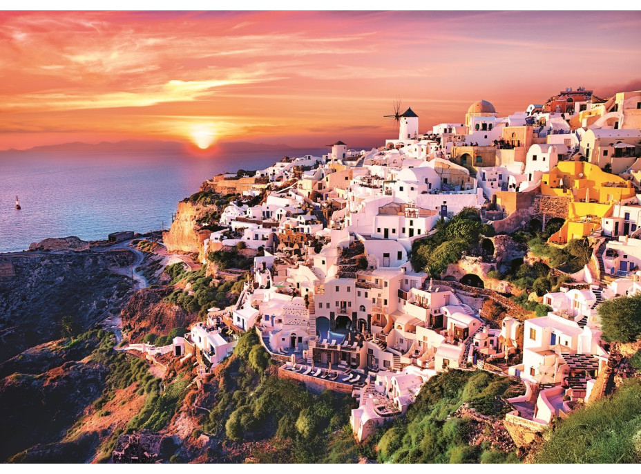 TREFL Puzzle Západ slnka nad Santorini, Grécko 1000 dielikov