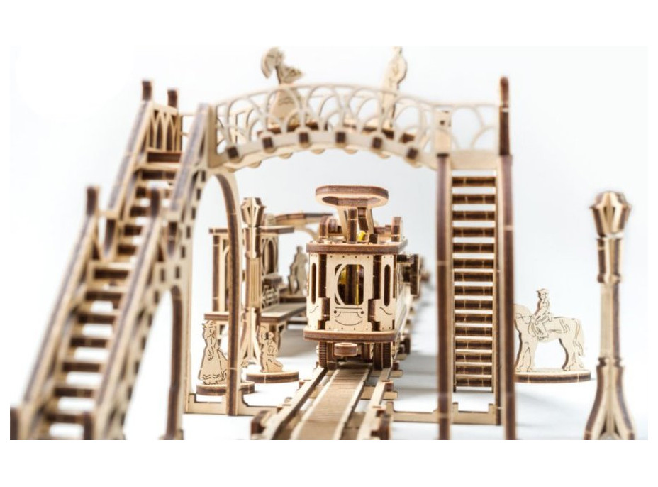 UGEARS 3D puzzle Električková linka 284 dielikov