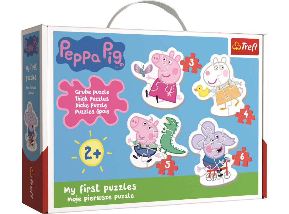 TREFL Baby puzzle Prasiatko Peppa 4v1 (3,4,5,6 dielikov)