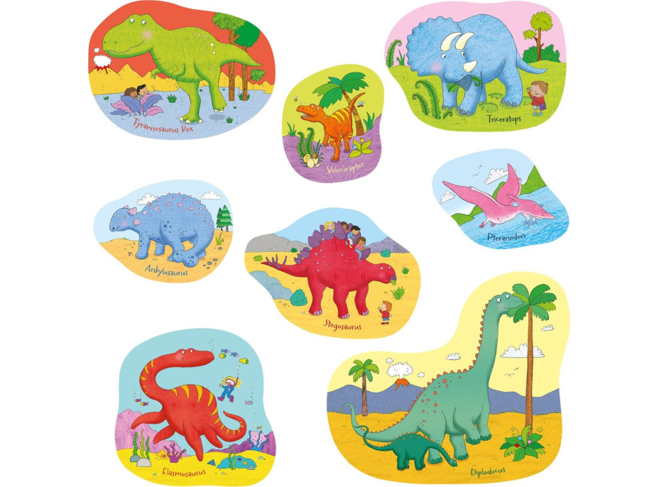 GIBSONS Detské puzzle Dinosaury 8v1