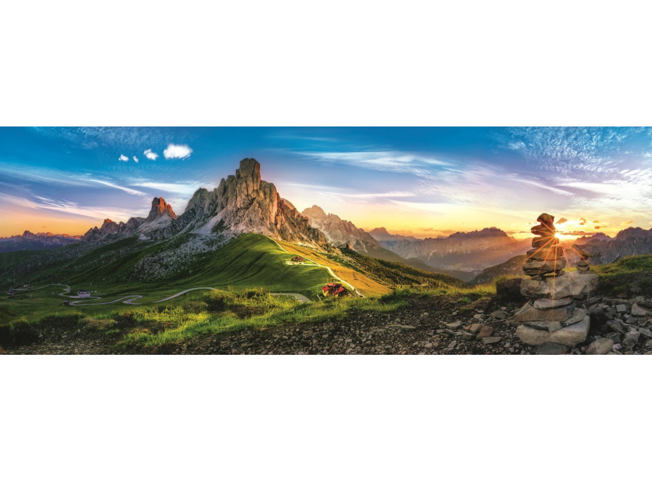 TREFL Panoramatické puzzle Passo di Giau, Dolomity 1000 dielikov