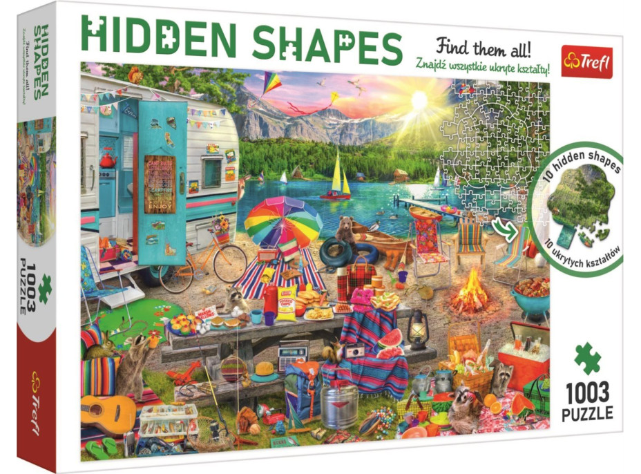 TREFL Puzzle Hidden Shapes: Výlet obytným autom 1003 dielikov
