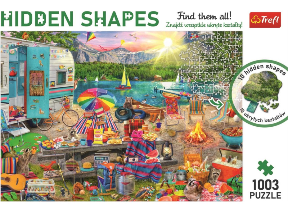 TREFL Puzzle Hidden Shapes: Výlet obytným autom 1003 dielikov
