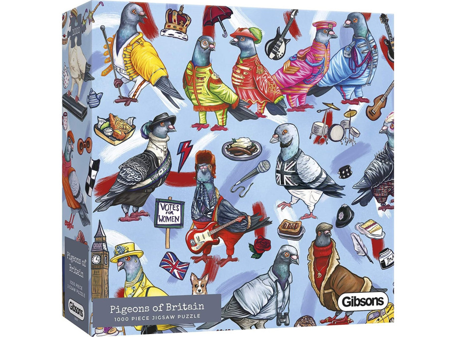 GIBSONS Puzzle Holuby z Británie 1000 dielikov