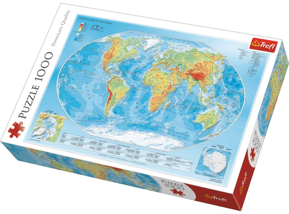 TREFL Puzzle Mapa sveta 1000 dielikov