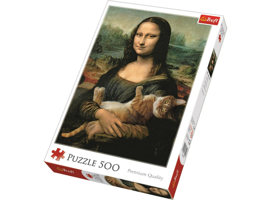 TREFL Puzzle Mona Lisa s mačkou 500 dielikov