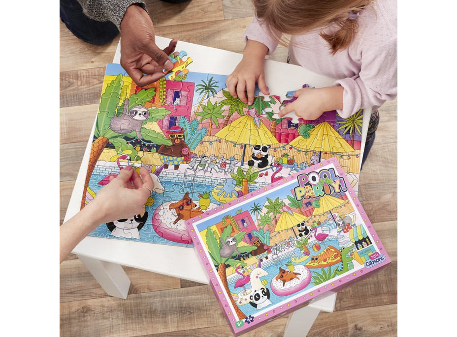 GIBSONS Puzzle Párty v bazéne 100 dielikov