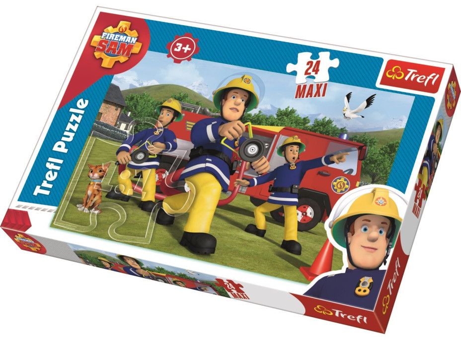 TREFL Puzzle Požiarnik Sam: V akcii MAXI 24 dielikov