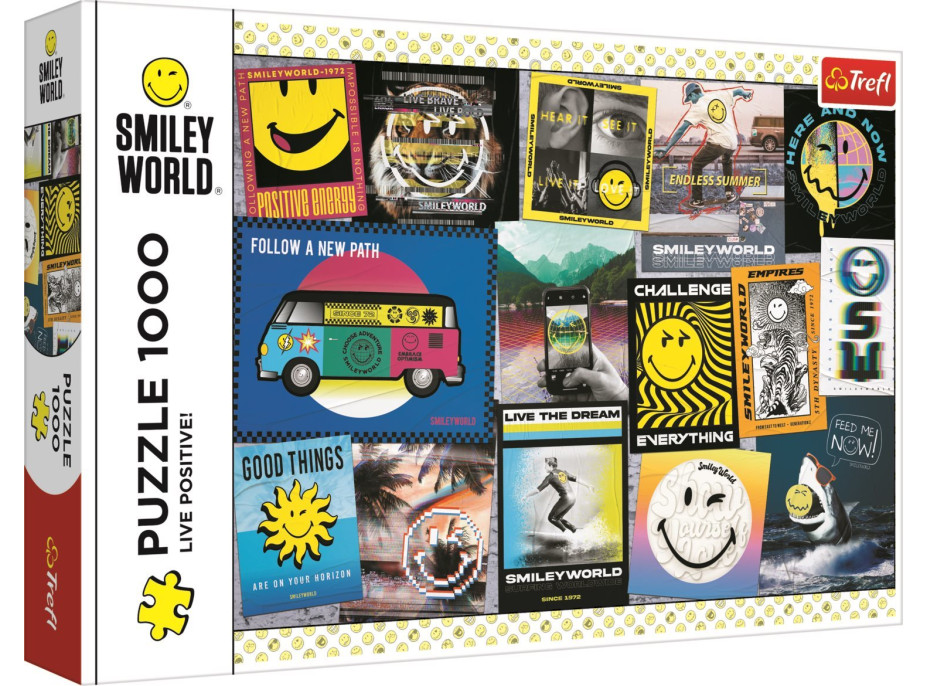 TREFL Puzzle Smiley: Lepší deň so Smiley 1000 dielikov