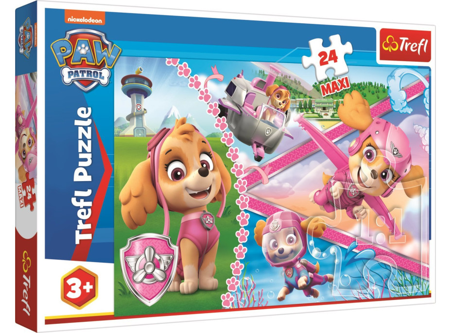 TREFL Puzzle Tlapková patrola: Odvážna Skye MAXI 24 dielikov