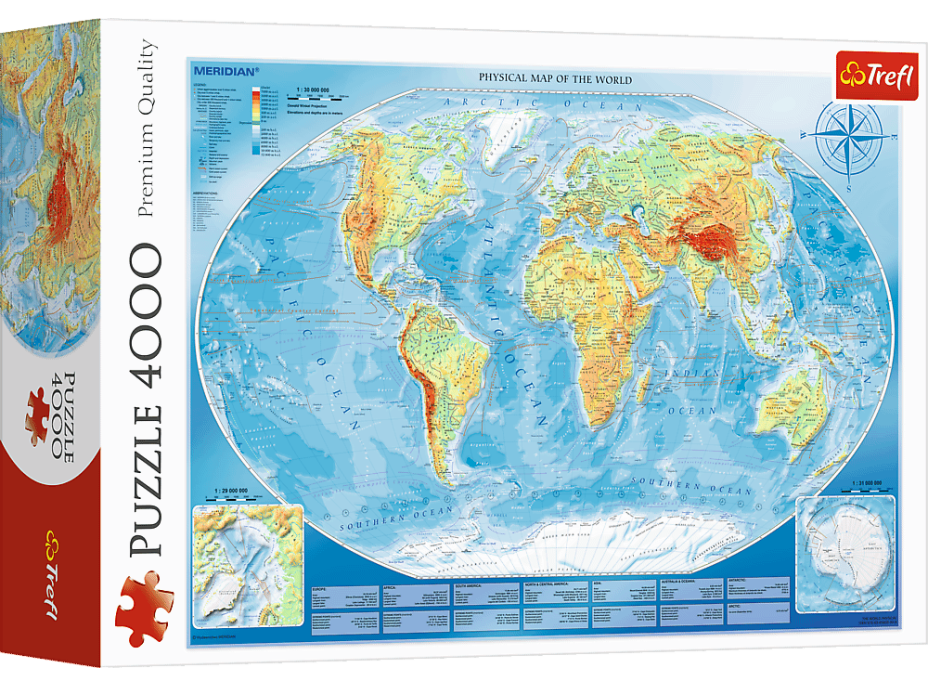TREFL Puzzle Veľká mapa sveta 4000 dielikov