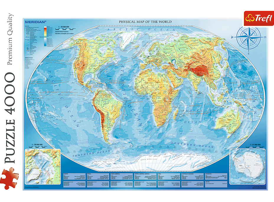 TREFL Puzzle Veľká mapa sveta 4000 dielikov