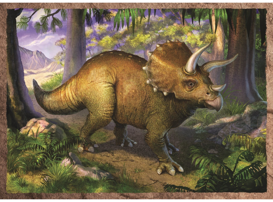 TREFL Puzzle Zaujímaví dinosaury 4v1 (35,48,54,70 dielikov)