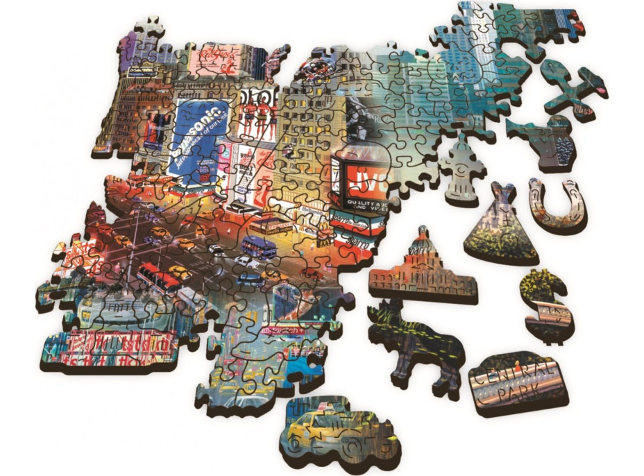 Trefl Wood Craft Origin puzzle Koláž New York 1000 dielikov