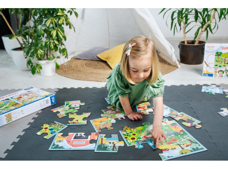 Obojstranné puzzle Treflíci na statku BABY MAXI 2x10 dielikov