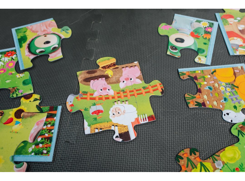 Obojstranné puzzle Treflíci na statku BABY MAXI 2x10 dielikov